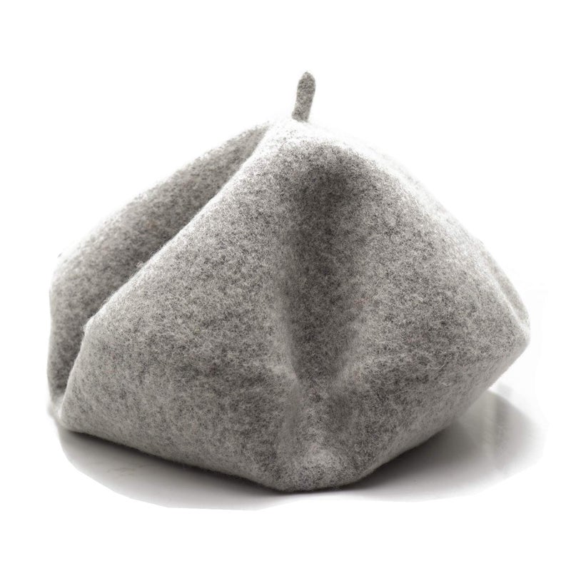 Wheebo Wool Beret Hat,Solid Color French Style Winter Warm Cap for Women Girls (Ashy Gray) - Image 5